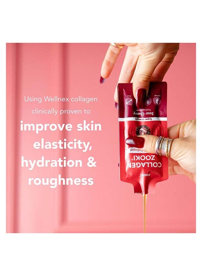 Zooki Super Strength Liposomal Collagen 11,000mg – Sour Cherry Flavor – High Absorption Liquid Collagen Sachets – Skin, Hair & Joint Support – 14 Sachets - Image 4